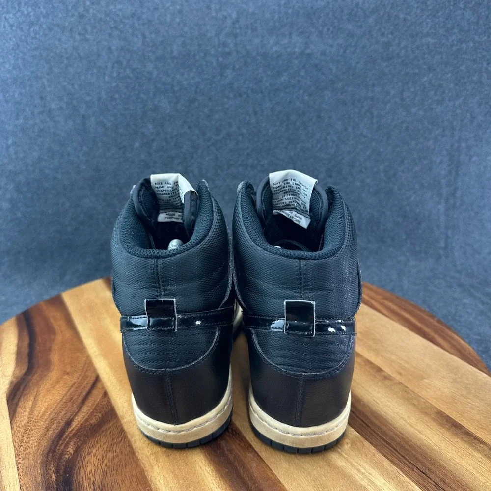 Nike Black Wedge High-Top Sneakers with Off-White Sole